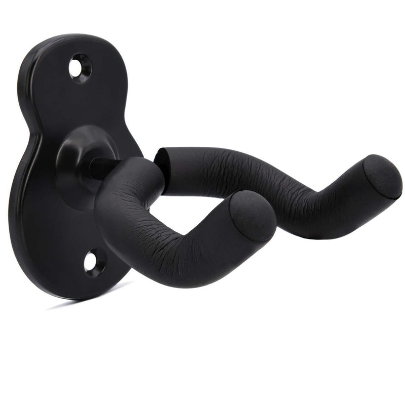Guitar Hanger Guitar Wall Mount Holder Hook Stand, String Instruments Wall Hangers Stands Holders Hooks for Acoustic Electric Bass Classical Ukulele Guitars-Black
