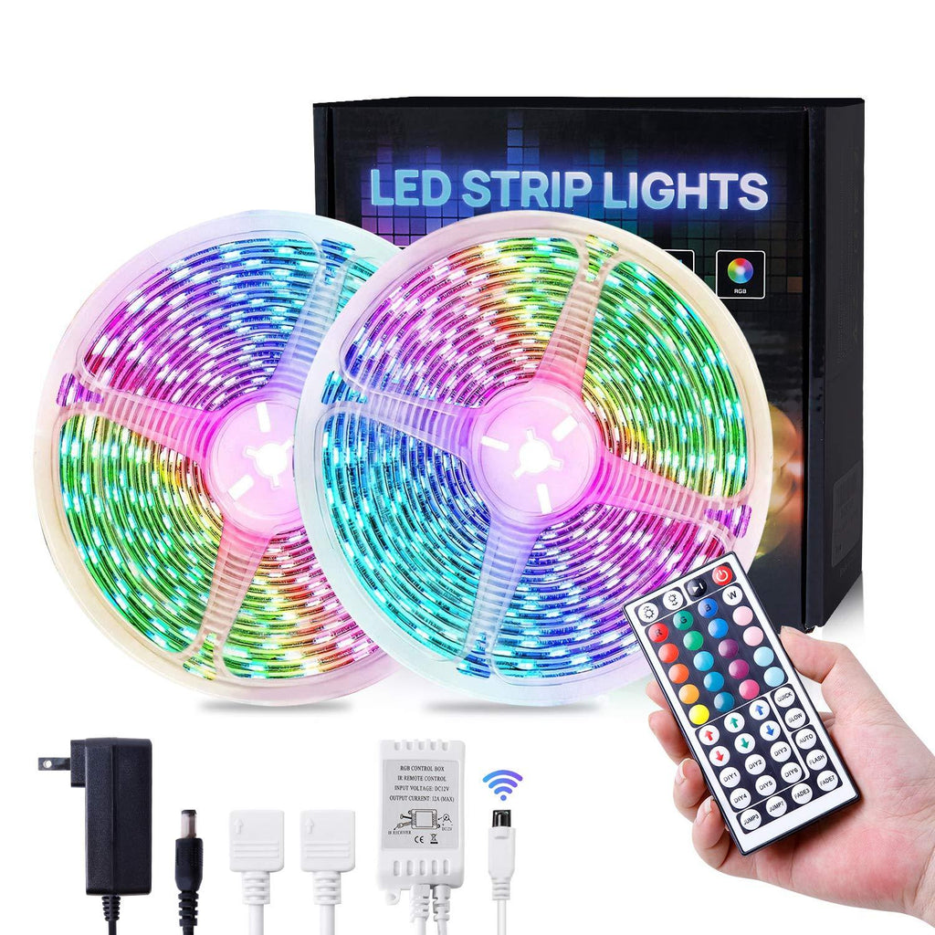 [AUSTRALIA] - LED Strip Lights,ERAVSOW 32.8ft 5050 RGB Waterproof Flexible 300 LEDs Tape Strip Lighting,Colored Changing Rope Light Strip Kit,with 44 Keys IR Remote and 12V UL Power,for Bedroom Kitchen Decoration 