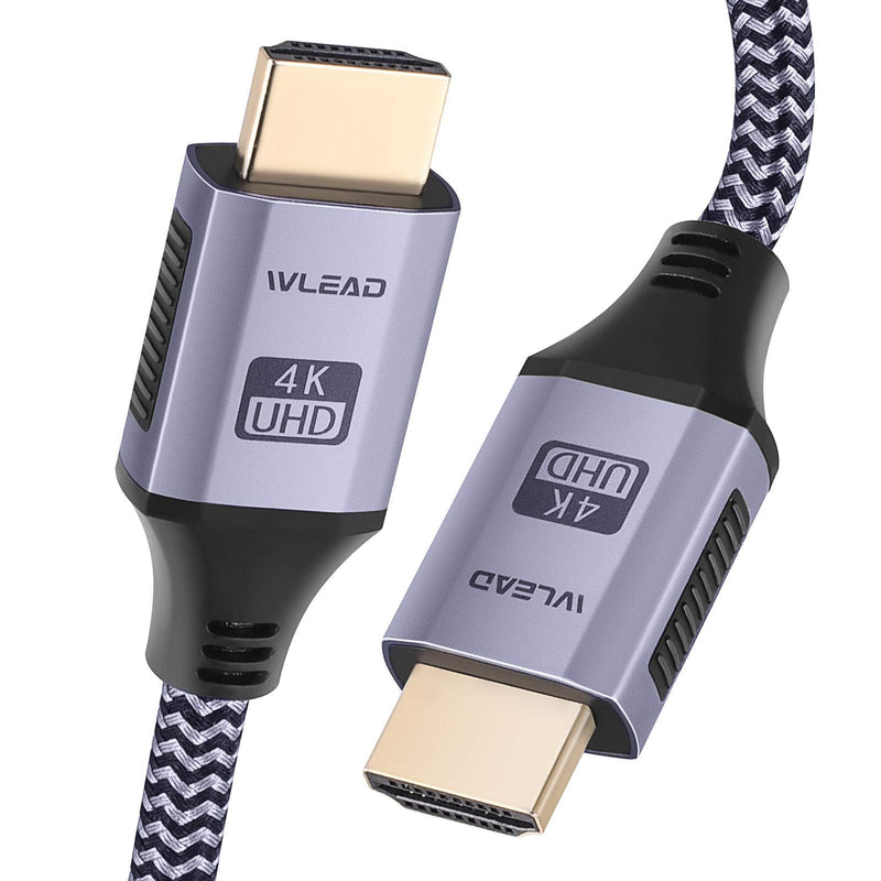 Upgrade Revolution 4K HDMI Cable 10FT,WLEAD 18Gbps High Speed Braided HDMI 2.0 Cord-Supports (4K 60Hz HDR,Video 4K 2160p 1080p HDCP 2.2 ARC-Compatible with Ethernet Monitor PS4/3 UHD TV Blu-ray 10 feet