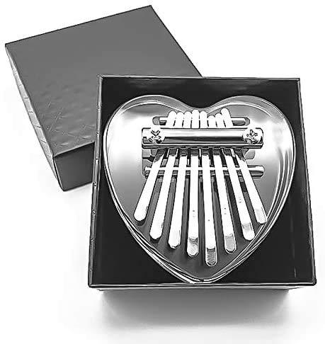 Kikunum Kalimba Portable Finger Piano Musical Instrument Gift for Kids and Adults Beginners Mini 8-Tone Valentine's Day Present