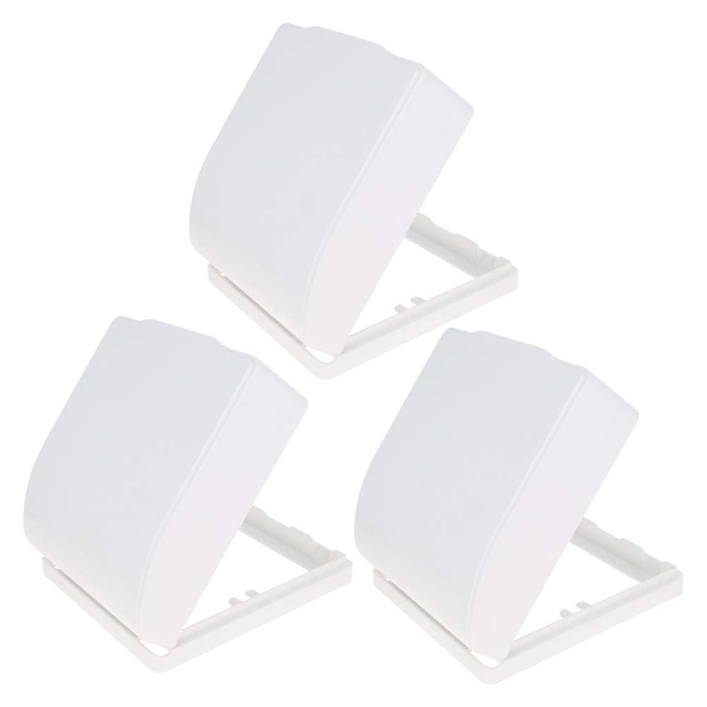 Fielect Weatherproof in Use Outlet Cover Plug Receptacle Protector for Retrofit Siding Construction White 86 Type 98x110x43mm 3Pcs 3 Pcs 86 Type 89x92mm