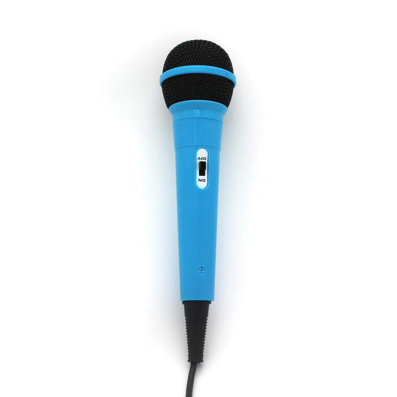 [AUSTRALIA] - Wired Karaoke Microphone Singing for Kids Handheld Dynamic Microphone Compatible with Children Machines Toy Girls Family Entertainment Birthday Party Classroom Use(Blue) 