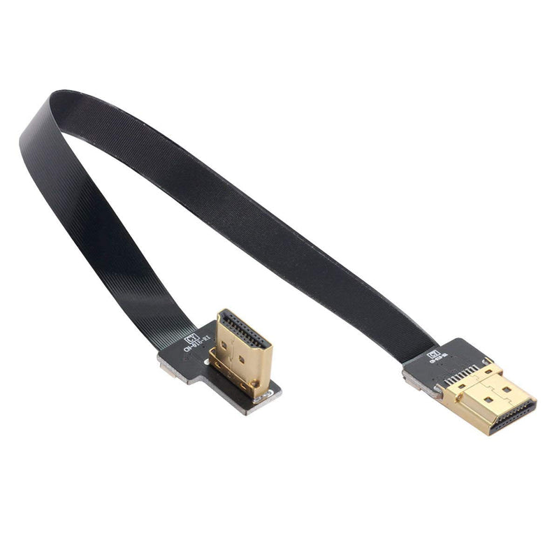 Xiwai CYFPV FPV HDMI Male to Right Angled 90D HDMI Male HDTV FPC Flat Cable for FPV HDTV Multicopter Aerial Photography (0.1M)