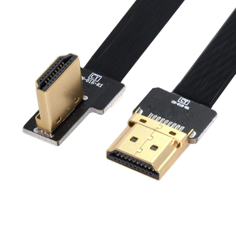 [AUSTRALIA] - Xiwai CYFPV FPV HDMI Male to Right Angled 90D HDMI Male HDTV FPC Flat Cable for FPV HDTV Multicopter Aerial Photography (0.8M) 