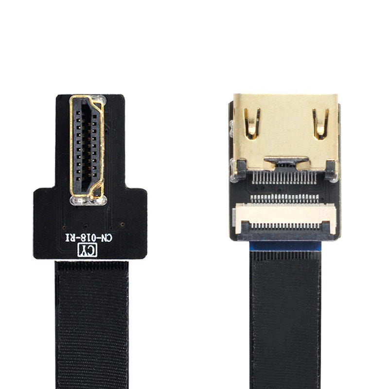 [AUSTRALIA] - Xiwai CYFPV Right Angled 90 Degree HDMI Male to Female FPC Flat Cable for HDTV Multicopter Aerial Photography (0.1M) 