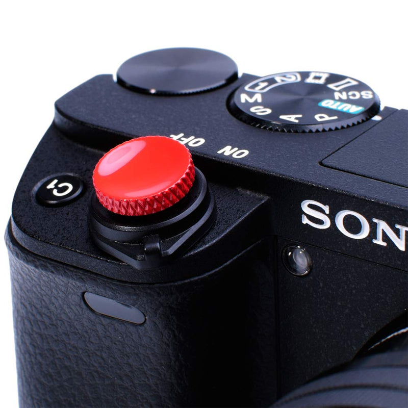 [AUSTRALIA] - VKO Camera Soft Release Shutter Button Cap Compatible with Sony ZV-1 ZV1 RX100M7 RX100M6 RX100M5 RX100M4 RX100M3 A6000 A6100 A6300 A6400 A7R A7S A7 Flat Surface Shutter Button Cameras Red(2 Pack) 