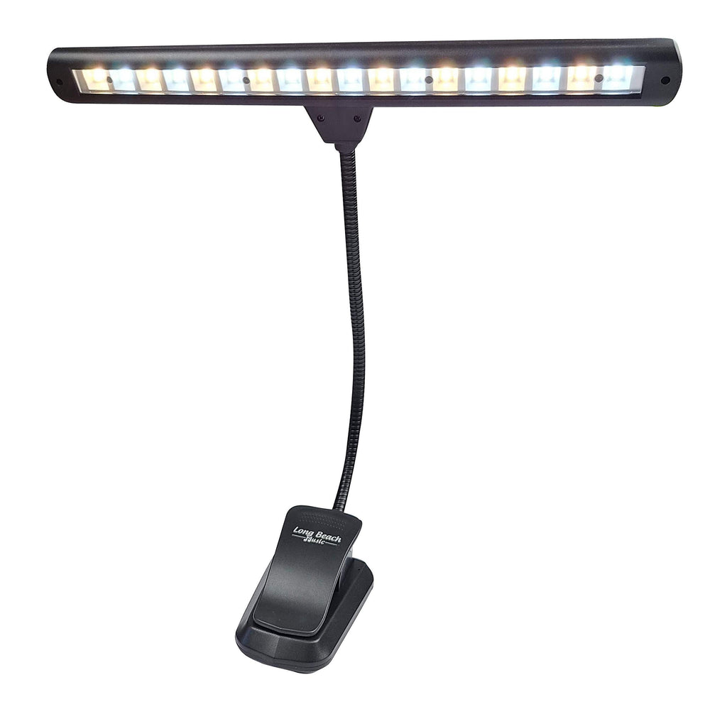 Extra Wide Clip-On Music Stand Orchestra Light- 18 LED Rechargeable USB Piano, Desk, Reading Lamp