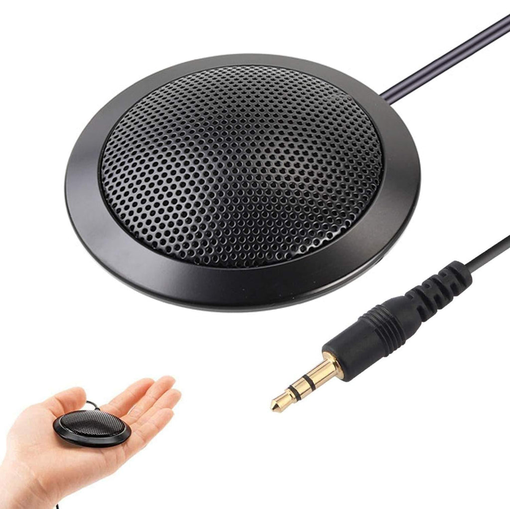 Recording Desktop Microphone for Conference, Game and Sing，3.5mm (BLACK) BLACK
