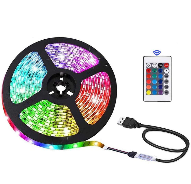 [AUSTRALIA] - USB LED Strip Lights with Remote Control and 5050 RGB,6.56FT/2M, Flexible Color,USB 5V Power Supply,DIY. 