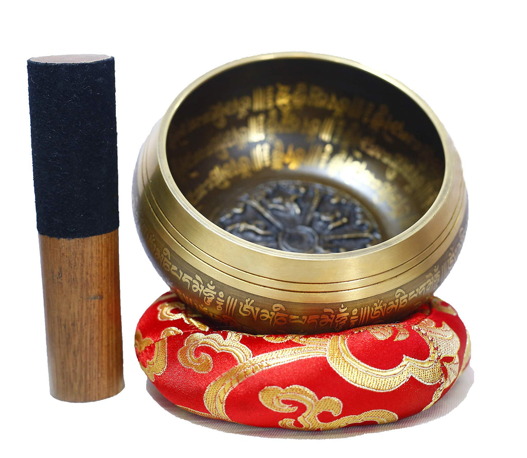 4inch tibetan singing bowl sets~rope incense~mindfulness gifts~meditation gifts~altar supplies~handmade~bronze gifts~meditation chime~spiritual decor~by da heritage nepal