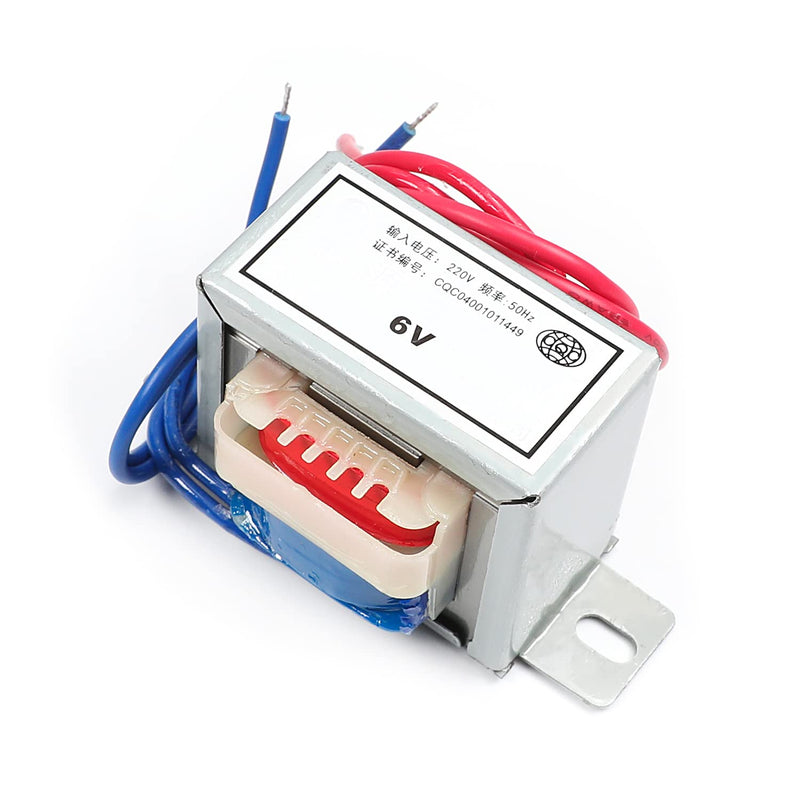 Fielect Power Transformer Single Phase Input AC 220V 50Hz to Output AC 6V 10W Control Transformer for Lighting Power Supplies, Audio Equipment etc. Various Small Power Supplies 1Psc EI48 6V 10W Single Phase