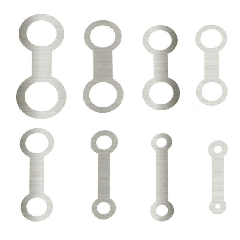 Jiayouy 8Pcs Stainless Steel Saxophone Leveling Rings Pad Woodwind Instrument Pads Repair Tools