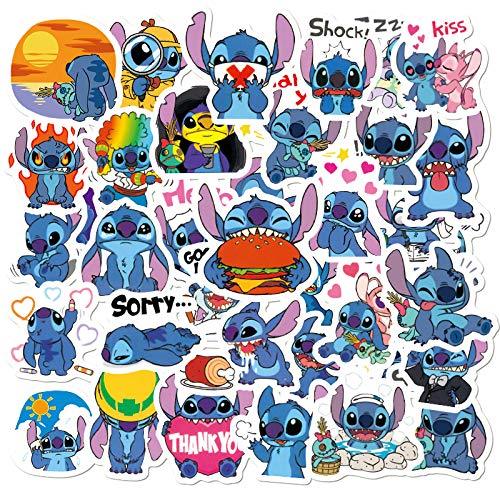 50pcs Cartoon Lilo & Stitch Laptop Vinyl Stickers car sticker For Snowboard Motorcycle Bicycle Phone Computer DIY Keyboard Car Window Bumper Wall Luggage Decal Graffiti Patches (Cartoon Lilo & Stitch)