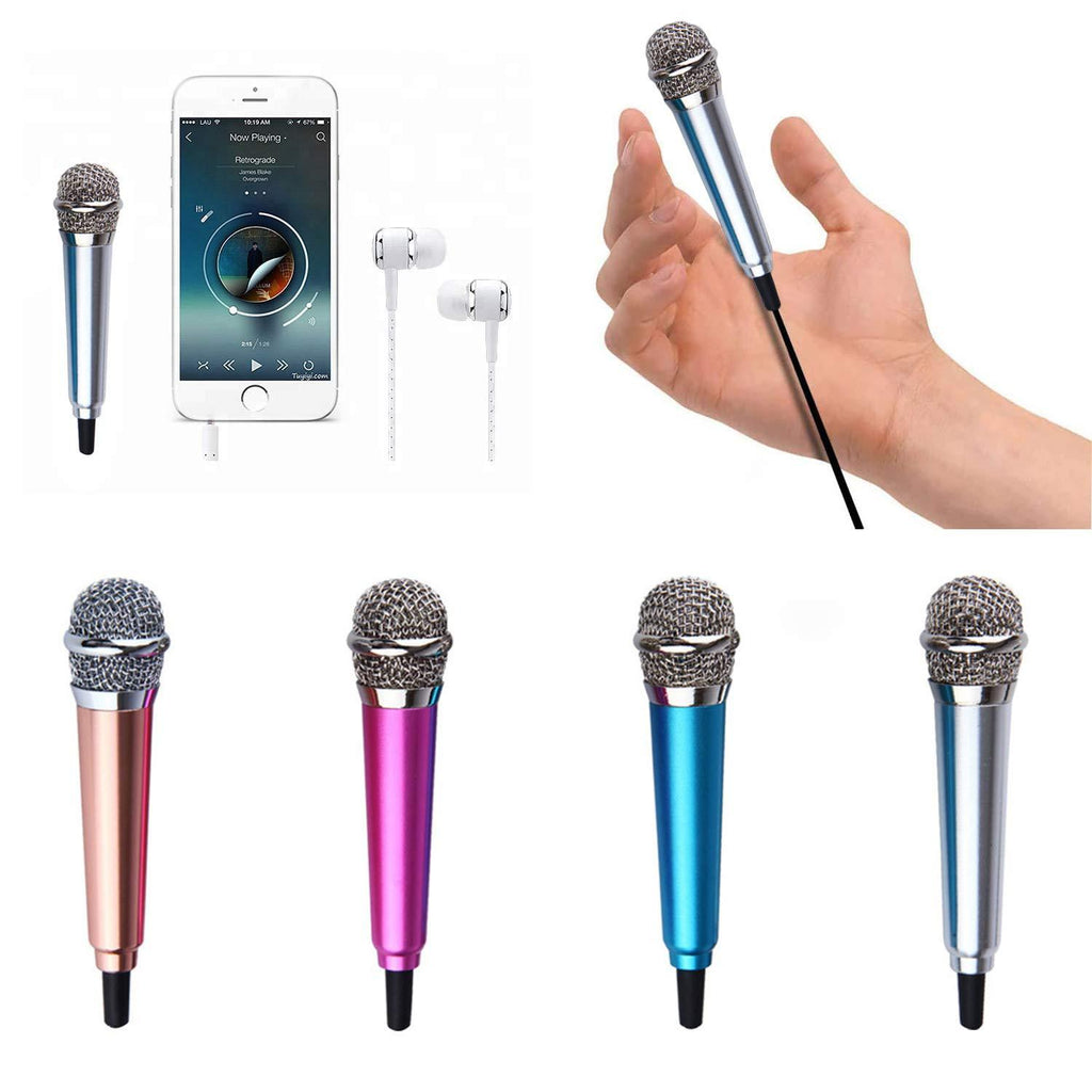 [AUSTRALIA] - Mini Microphone,Singing Mic Equipment,Beautiful Vocal Quality,Mini Type Space Saving,Metal Frothing Process,Suitable for Laptop, iPhone, Android Phone 3.5mm Audio Connector 