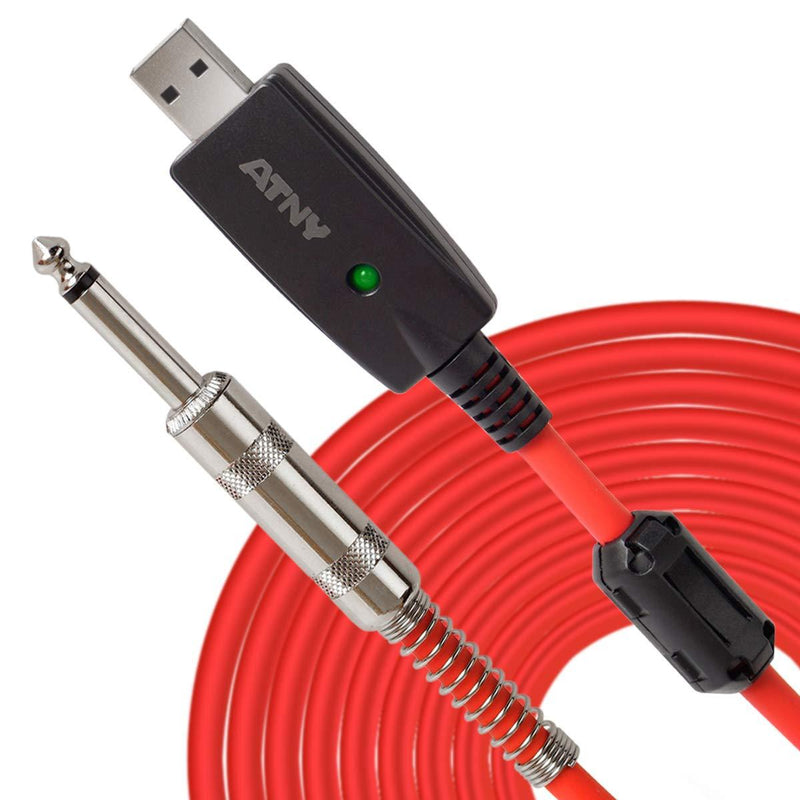 [AUSTRALIA] - USB Guitar Cable - ATNY Guitar USB Interface - Compatible with Windows and MacOS - Supports Both 44.1 kHz and 48 kHz Sample Rate Providing Sound 