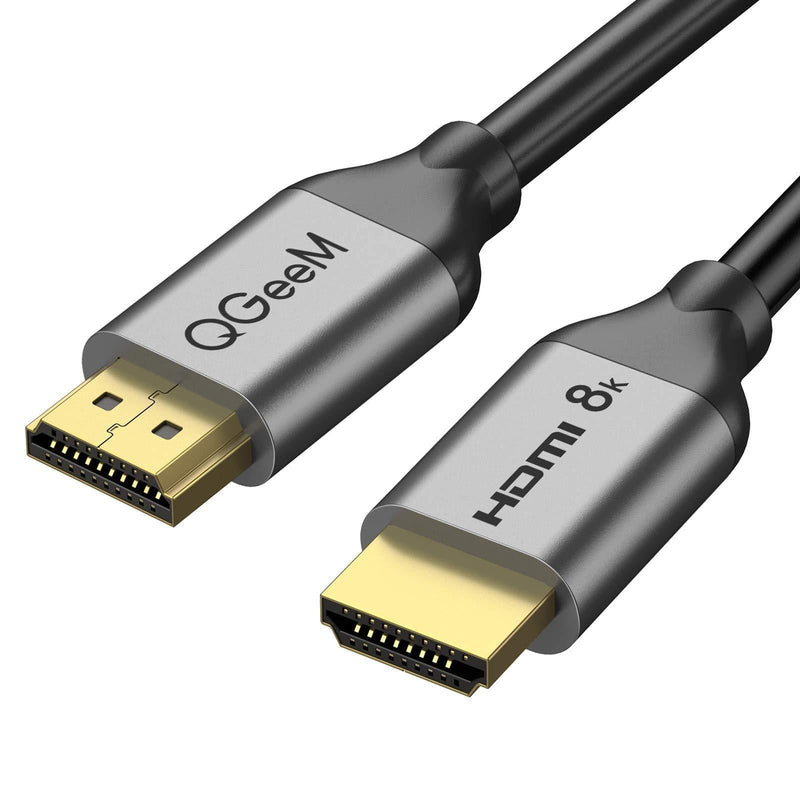 8K HDMI Cable ,QGeeM 6FT 48Gbps Ultra High Speed HDMI Cord,Compatible with Apple TV,Roku,Samsung QLED,Sony LG,Nintendo Switch,Playstation,PS5,PS4,Xbox One Series X,Ultra HD HDMI 2.1 Cable 6.0 Feet