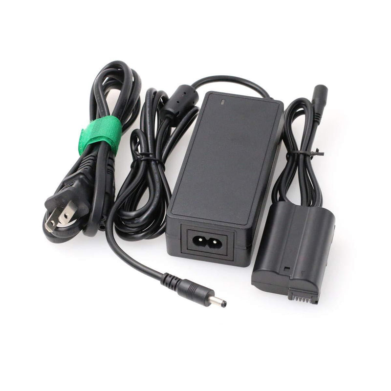 HangTon EP-5B DC Coupler EN-EL15 Dummy Battery and 9V 6A AC DC Power Supply Adapter for Nikon D7000 D7100 D7200 D7500 D500 D610 D750 D800 D810 D850 Camera EP-5B and Aadapter