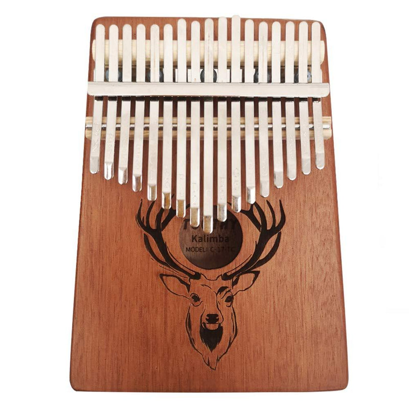 TOOTHY Thumb Piano Kalimba 17 keys Finger Piano 17 Tone Musical Toys with Instruction and Tune Hammer with Study book, Gifts for Kids Adult Beginners