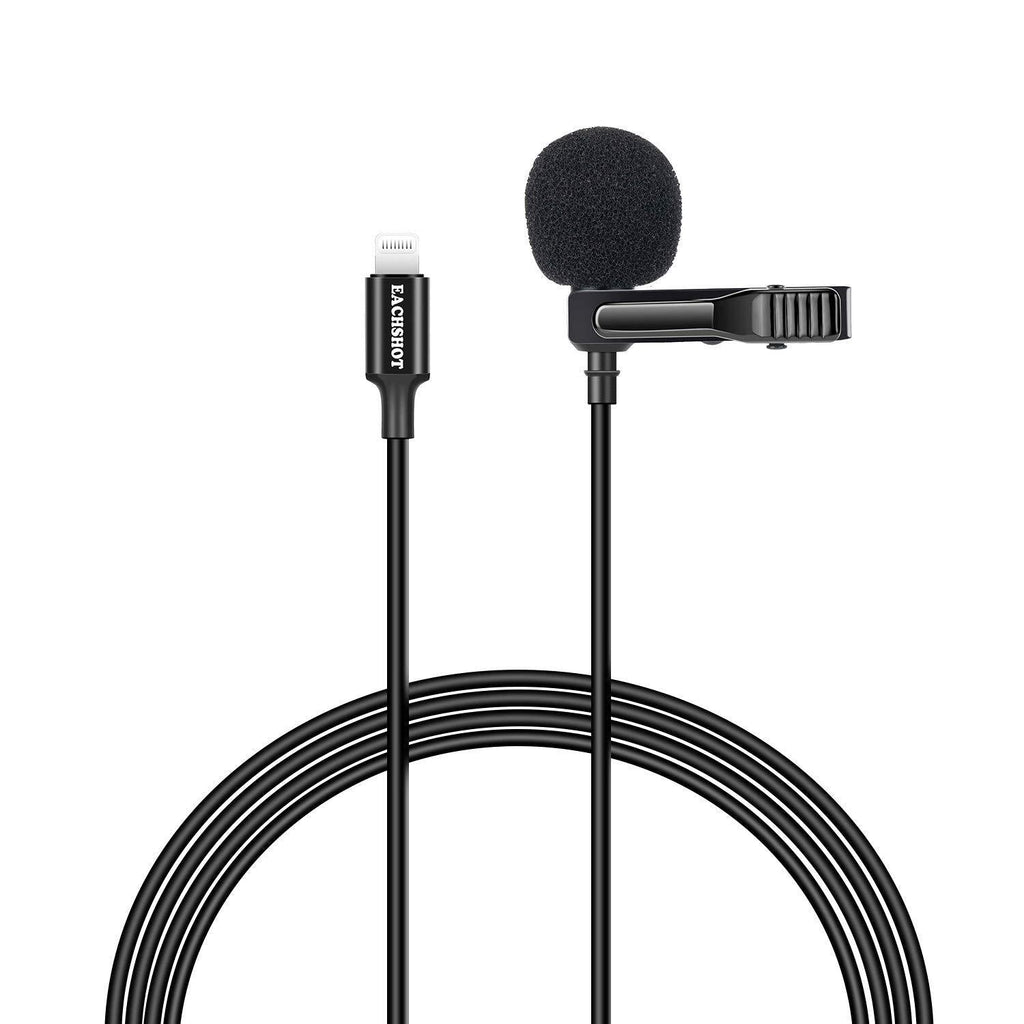 [AUSTRALIA] - EACHSHOT MIC-L 1.2M Professional Lavalier Lav Lapel Omnidirectional Phone Audio Video Recording Lavalier Condenser Microphone Mic for iPhone 11 Pro Max X Xr Xs max 8 8plus 7 7plus 6 6s 