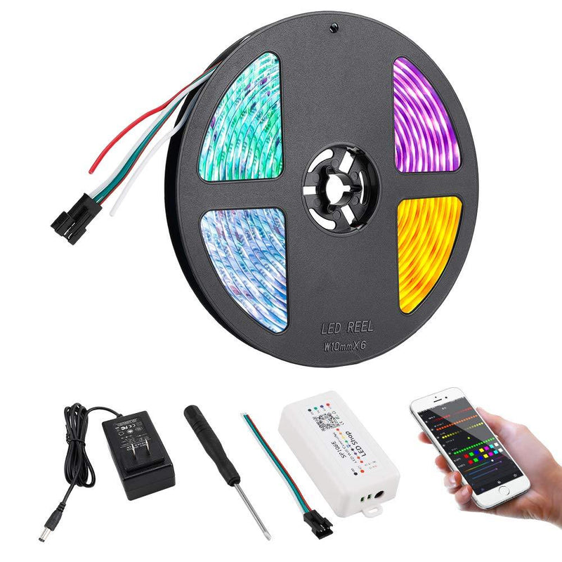 [AUSTRALIA] - LED Strip Light 16.4ft Waterproof IP65 SP108E Magic Dream Color WiFi Controller 5050 RGB 150 LEDs Ultra Bright Color Changing DIY Decoration Home Kitchen Bedroom bar Party 