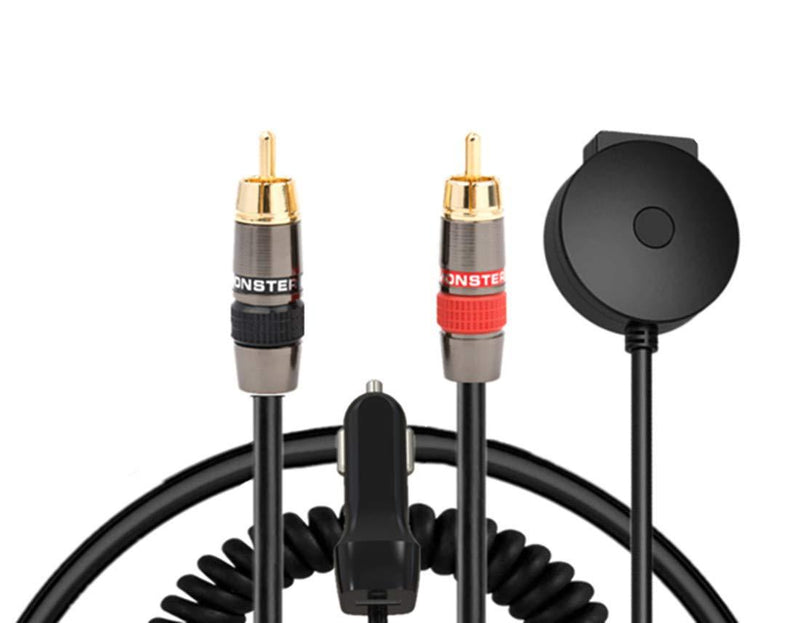 Bluetooth 2 RCA Aux Charing Adapter Aux Car Stereo Y Splitter Cable for IP Android Compatible with Infiniti Nissan Dodge Mazda KIA
