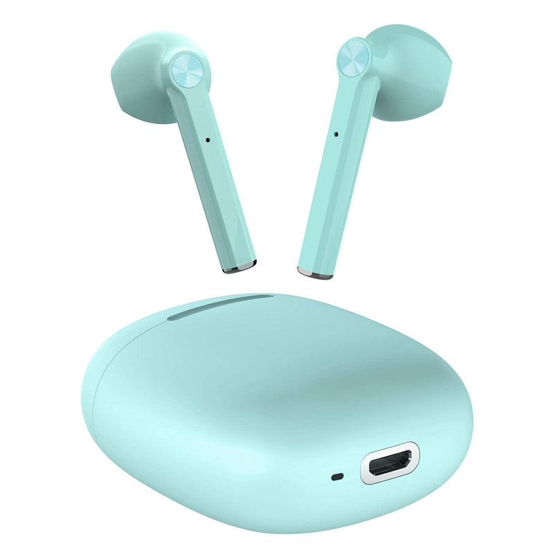 Wireless Earbuds, HSPRO Bluetooth 5.0 Earbuds Touch Control in-Ear True Wireless Headphones, 20 Hrs Playtime with Charging Case, Hi-Fi Stereo Earbuds with Built-in Mic for Sports and Work, Green