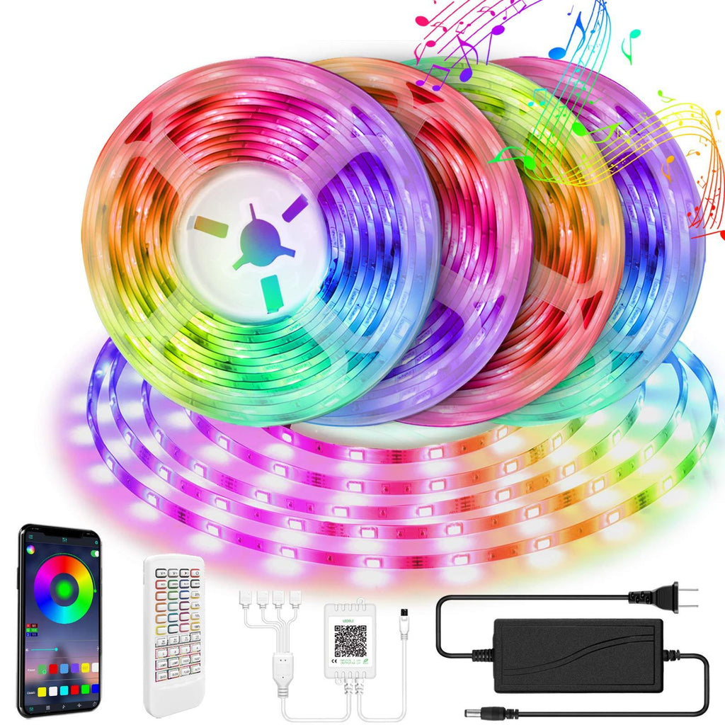 [AUSTRALIA] - LED Strip Lights,65.6ft 4X16.4ft MOFUT Smart Led Lights 5050 RGB Led Light Strip Color Changing Led Strips with Bluetooth Controller Sync to Music Apply for TV Bedroom,Kitchen,Party,Bar and Home Decor 