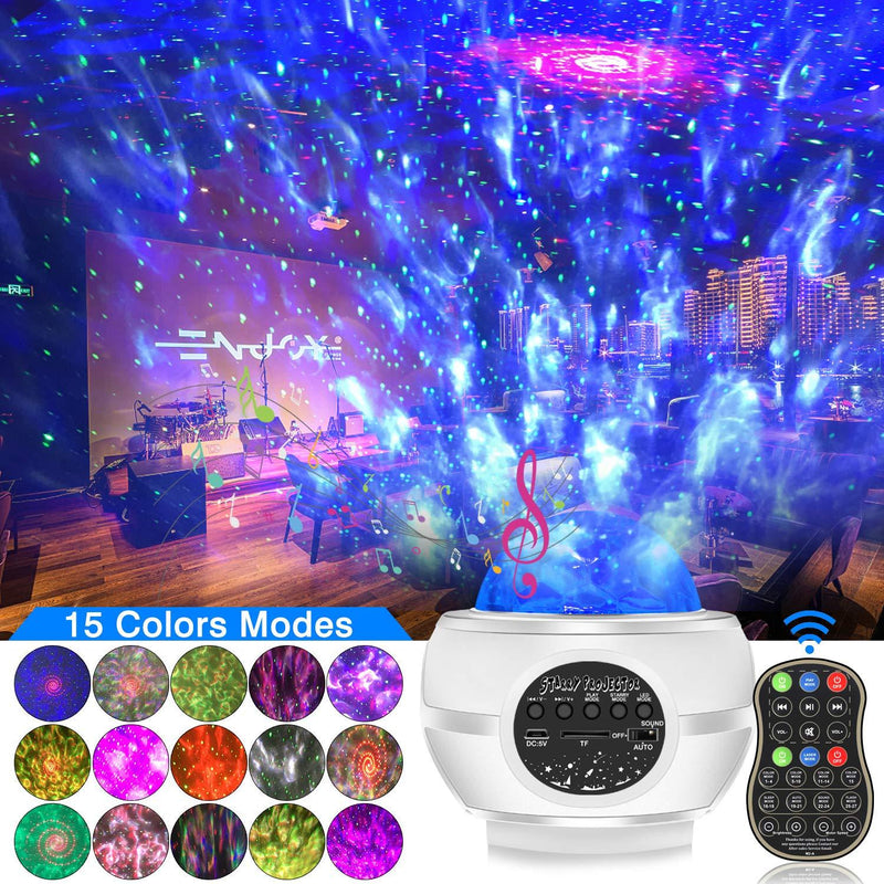 [AUSTRALIA] - Star Light Projector for Bedroom, Star Night Light Projector with Bluetooth Speaker Timer Remote Control,8W 15 Colors Galaxy Ocean Wave Projector for Ceiling for Adults for Bedroom Kids Party Xmas 