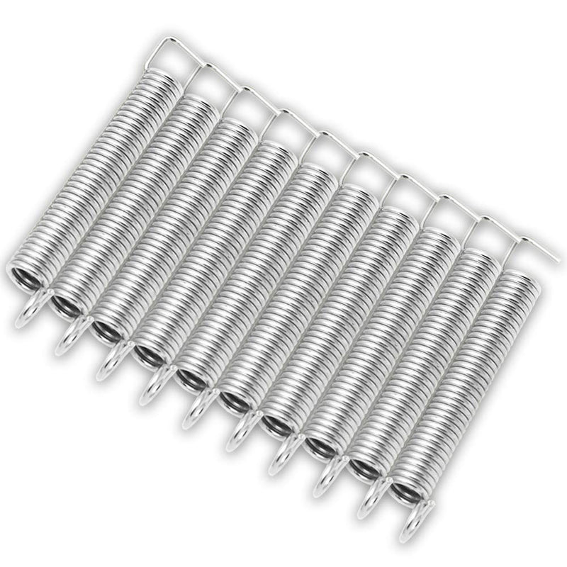 NEWMAY Pack of 10 Tremolo Springs for Electric Guitar, Tremolo Bridge Springs Guitars Parts for Stratocaster, Silver
