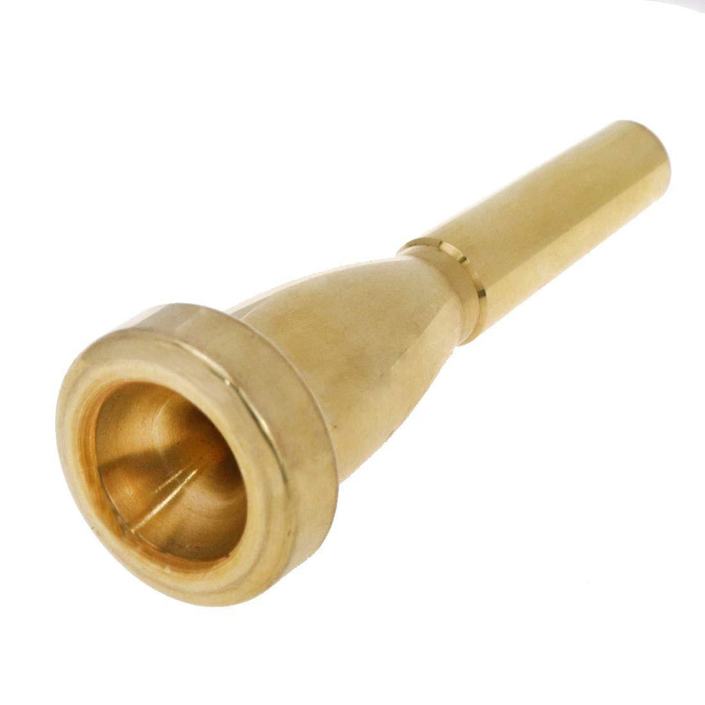 Dasunny 7C Trumpet Mouthpiece, Gold Plated Copper Alloy Bullet Shape Heavier Version Mouthpiece Replacement Accessory