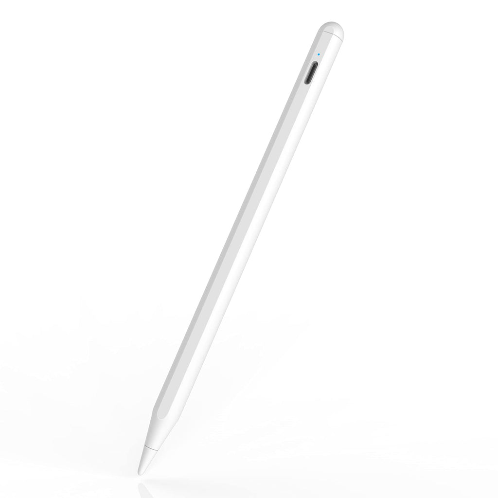 Pencil Stylus for Newest iPad 8th Generation，Palm Rejection Stylus Pen Compatible with iPad Pro 11 inch/iPad Pro 12.9 inch 3rd 4th Gen/iPad 6th 7th Gen/iPad Mini 5th Gen/iPad Air 3rd Gen (White) White