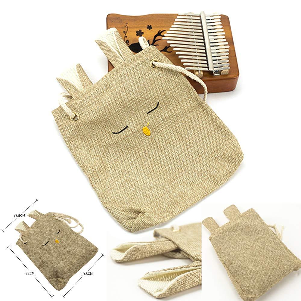 Kalimba 17 Keys Thumb Piano Handbag Storage Bag - Simple Style Magic Rope Bag