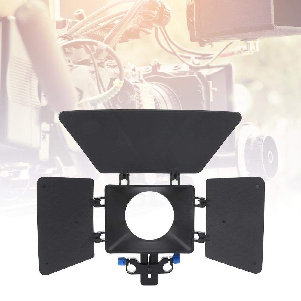 Naroote 【𝐒𝐩𝐫𝐢𝐧𝐠 𝐒𝐚𝐥𝐞 𝐆𝐢𝐟𝐭】 Camera Matte Box, SLR Shoulder Stand Matte Box 15mm Slideway System DSLR Camera Lens Hood Accessory for Ca-Non