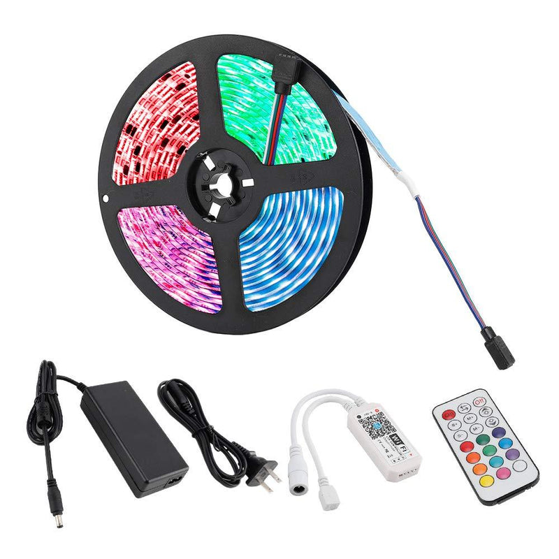 [AUSTRALIA] - LED Strip Light 16.4ft Waterproof IP65 RF WiFi Remote Controller 5050 RGB 300 LEDs Ultra Bright Color Changing DIY Decoration Home Kitchen Bedroom bar Party 