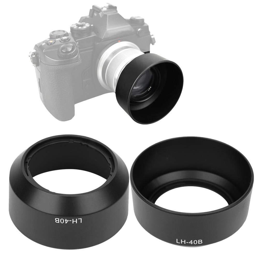 Bindpo LH-40B Camera Lens Hood Replacement 37mm for Olympus Digital M.ZUIKO 45mm f/1.8(Black) Black