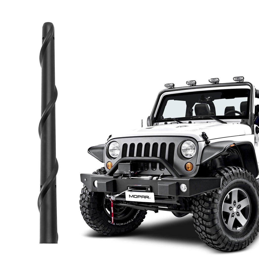 KSaAuto Spiral Antenna Compatible with Jeep Wrangler JK JKU JL JT JLU Rubicon Sahara Gladiator 2007-2021 | 7“ Short Car Wash-Proof Antenna Replacement | Designed for Optimized FM/AM Signal Reception