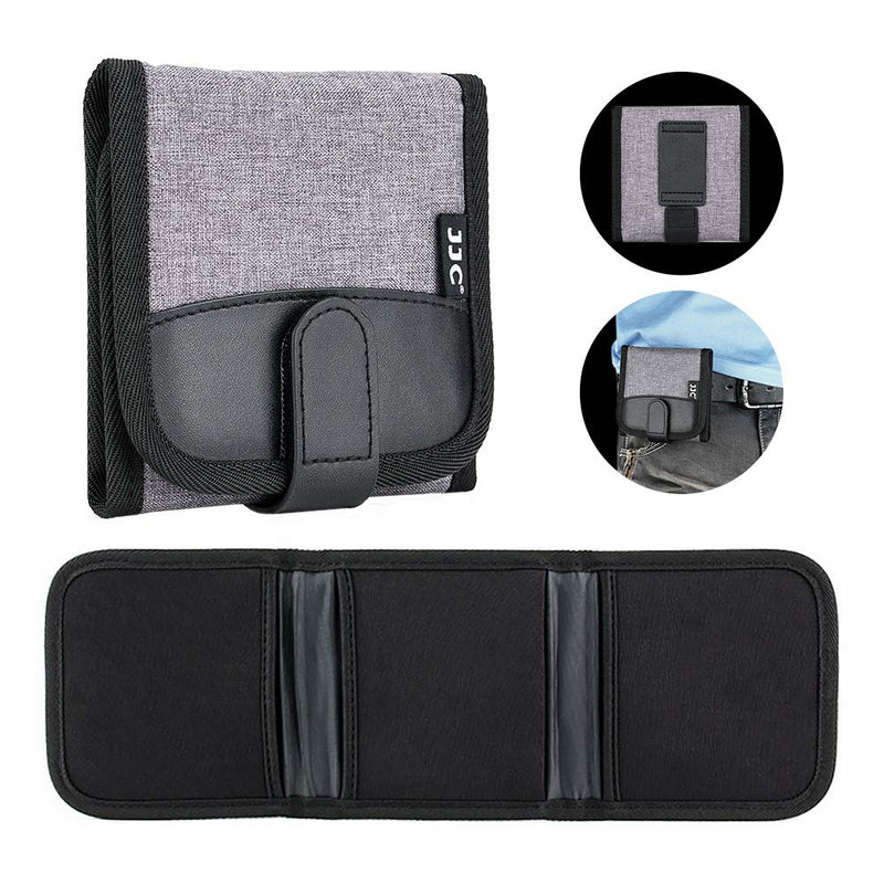 3 Pockets Camera Filter Case for Filter Up to 82mm (fits 82mm 72mm 67mm 62mm 58mm 55mm 52mm 49mm 46mm 43mm 40.5mm 37mm) with Microfiber Cleaning Cloth,Belt Loop Design Compact Lens Filter Pouch Wallet 3 Pockets