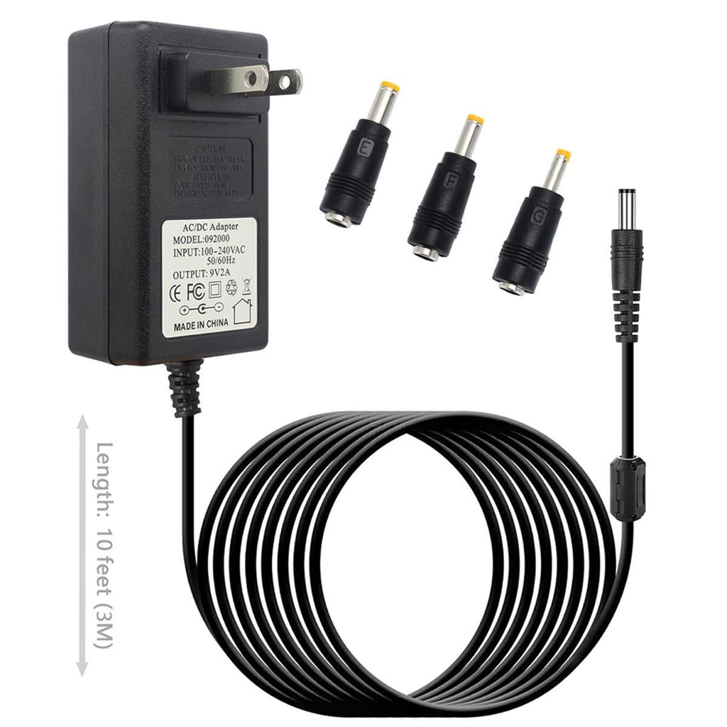 10FT 9V AC PSB-120 PSB-1U Power Supply Adapter Compatible with for Roland PCB-120 ASB-120 ACF-120 ACK-120 ACI-120 VG-99 GT-10 SPD-SX AX-09 FA-06 SP-404 Keyboard Cable