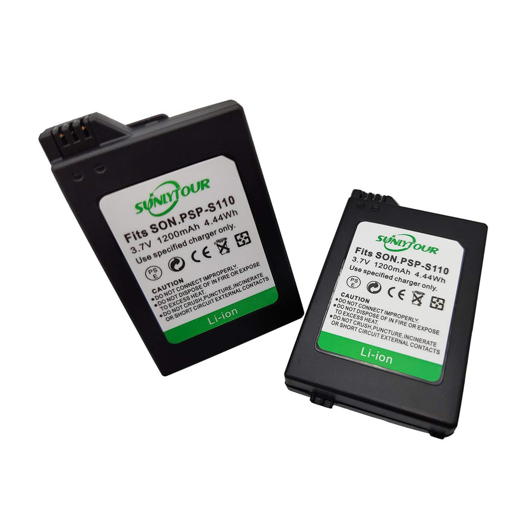 PSP-S110 Battery, 2 Pcs PSP-S110 PSP S110 Battery for Playstation PSP2000 2001 2002 2003 2004 2005 2006 2008 3000 3001 3002 3003 3004 3005 3006 3008