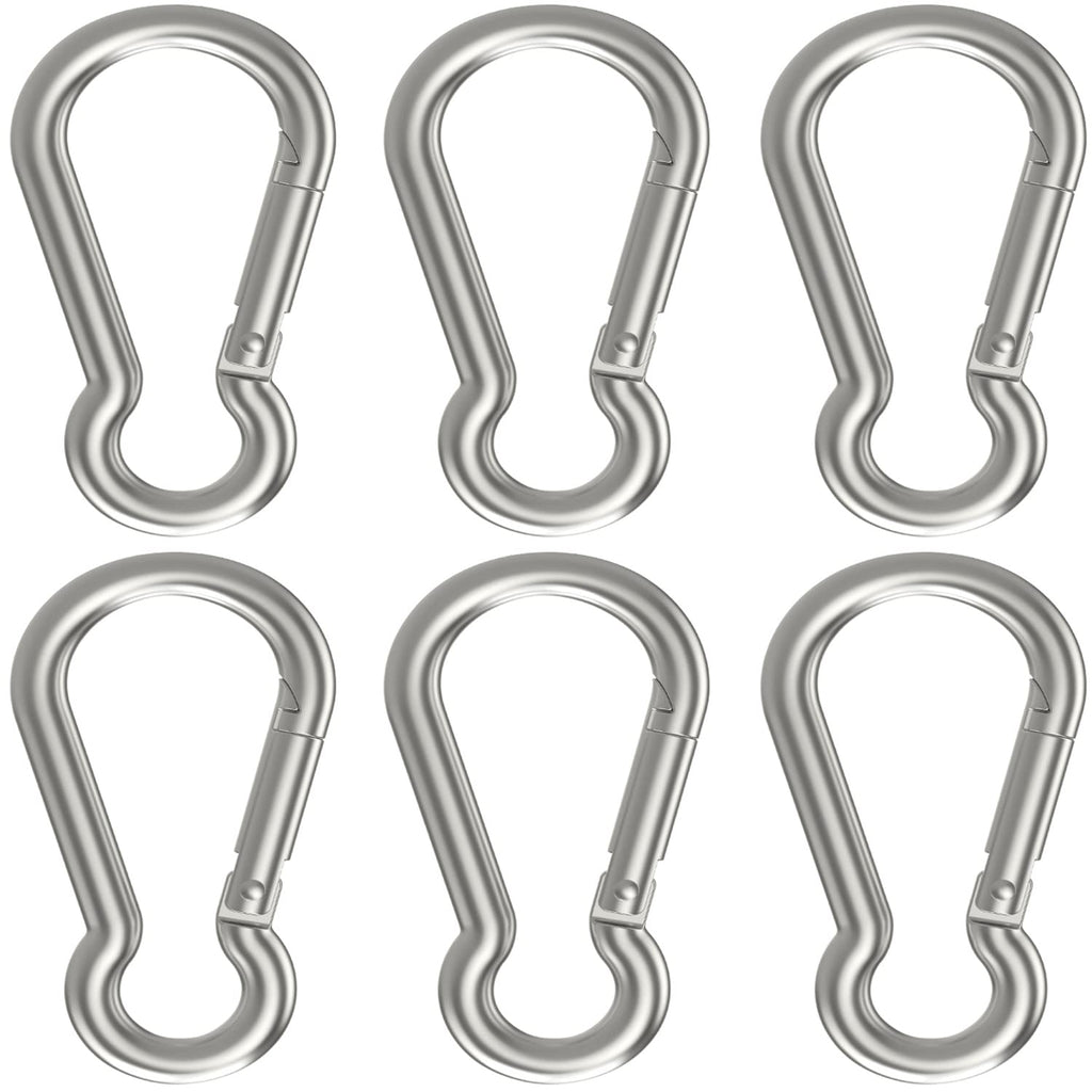 2 Inch Spring Snap Hook 304 Stainless Steel Quick Link Snap Hook Clips 6 Pcs