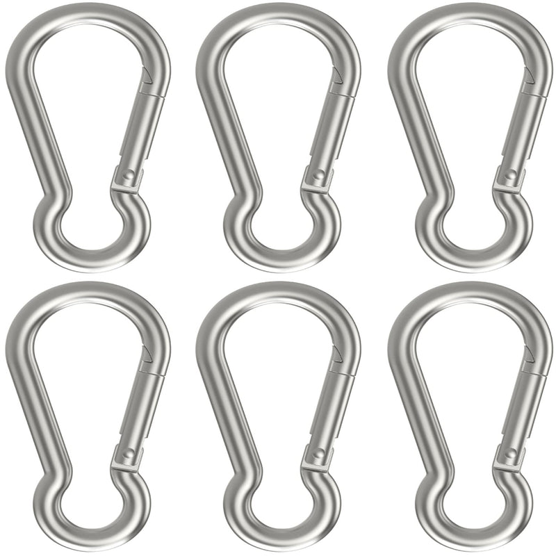 2 Inch Spring Snap Hook 304 Stainless Steel Quick Link Snap Hook Clips 6 Pcs