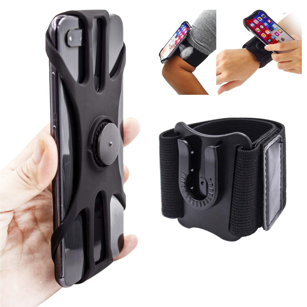 Sancore 2in1 Phone Armband Running Wristband Phone Holder, Detachable Running Accessories Cycling Fishing Walking Strap for iPhone 11 12 Pro Max Mini XS Plus, Galaxy S20 Ultra S10 Note 20 10 ect
