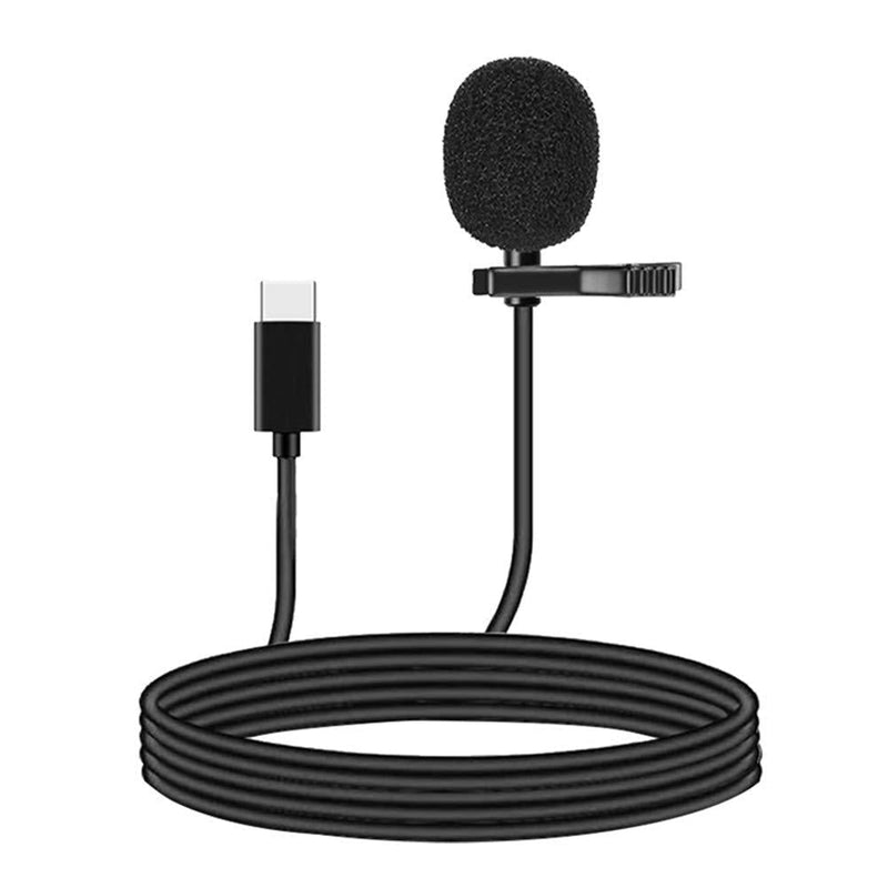 [AUSTRALIA] - USB Type-C Lavalier Microphone for Android,Omnidirectional Lapel Microphone Kit for Audio Video Recording, Easy Clip-on Wired Mic for YouTube Interview （6.56feet） 