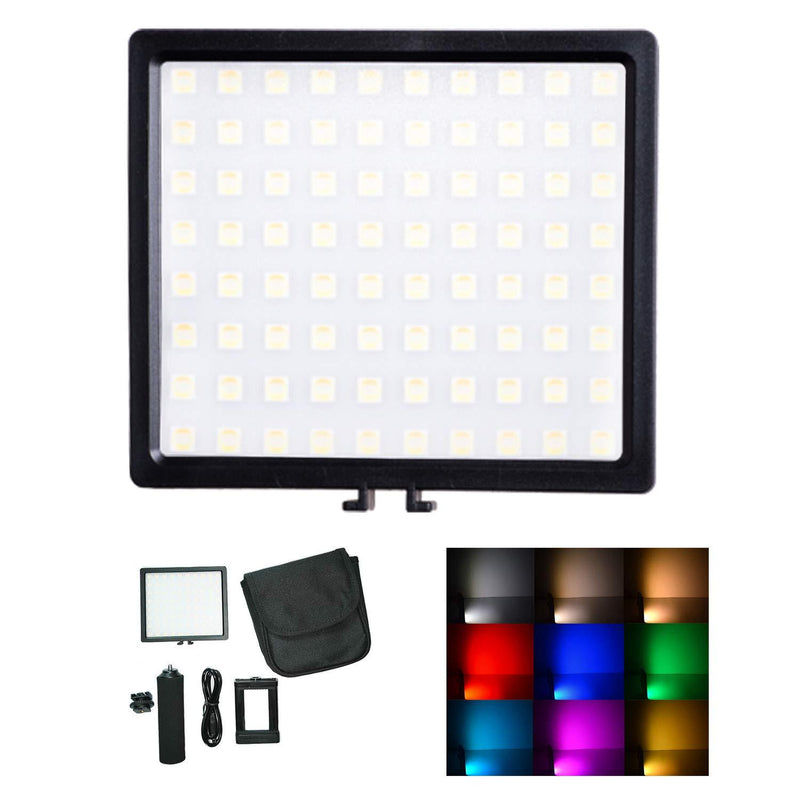LED Video Light for All Camera DSLR Photography, Built-in Battery, Dimmable Brightness Bicolor 3200K-5600K CRI 95+, Ultra-Thin for YouTube Studio Portraits Photo