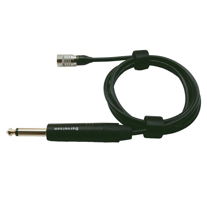[AUSTRALIA] - Guitar bass Instrument Cable for Audio Technica bodypack Belt Transmitter Wireless System Hirose 4 pin Male to 6.35mm Wire Cord 