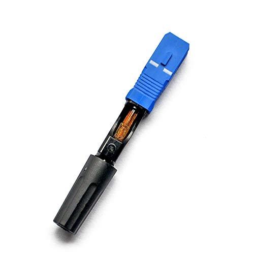 100pcs FTTH SC/UPC Single Mode Fiber Optic Fast Connector, 53mm Embedded Fiber Optic Quick Assembly Connector (SC/UPC 100pcs)