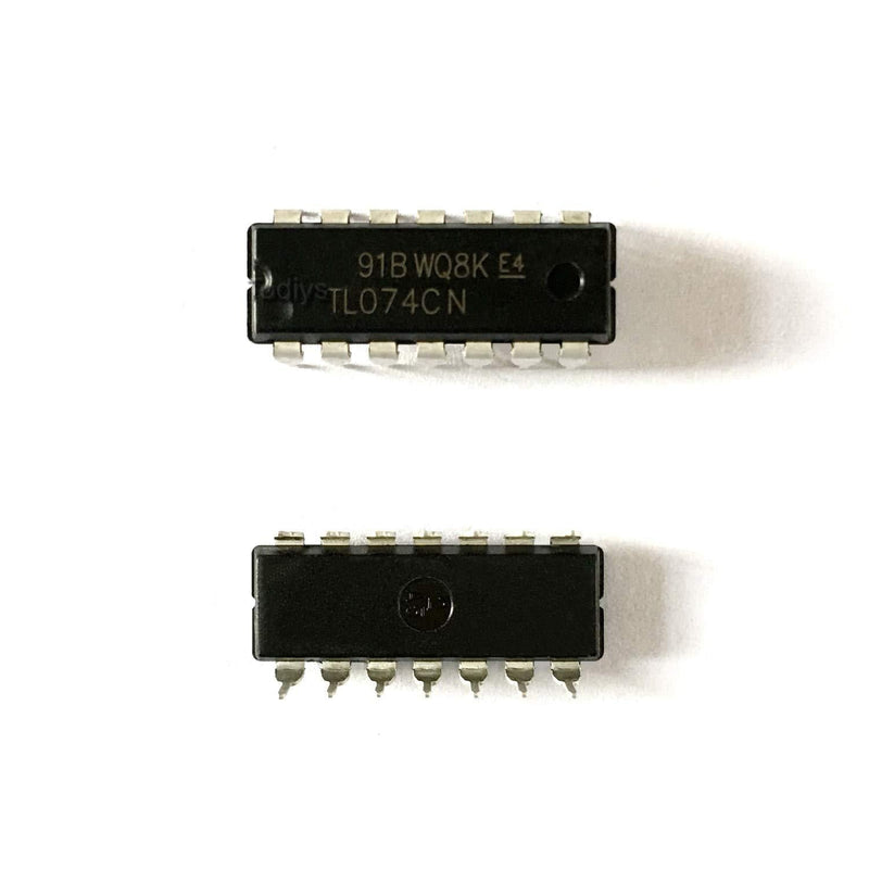 Todiys New 20Pcs for TL074C TL074CN DIP-14 Quad Low Noise JFET Input Operational Amplifiers IC Chip TL074