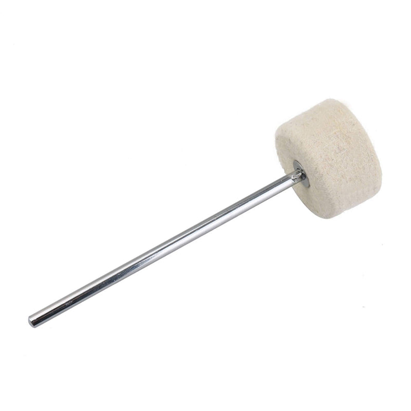 Stainless Steel Shaft White Drum Pedal Felt Bass Drum Beater Accessory Part