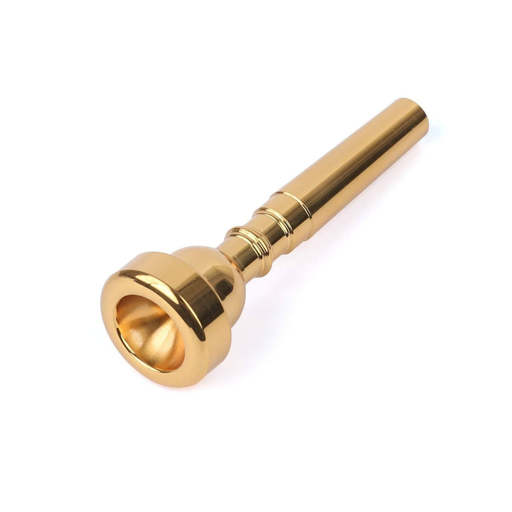 Trumpet Mouthpiece 5C Instruments Mouthpiece For Embouchure Made of Brass Gold Plate Compatible with Yamaha Bach Conn King Musical Instruments For Beginners and Professional Players