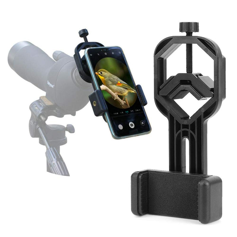 Universal Cell Phone Adapter Mount, 5cm-9cm Smartphone Clamp Mount Universal for Binocular Monocular Spotting Scope Astronomical Telescope Microscope